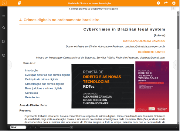 cleorbete-crimes-digitais-rdtec-revista-direito-novas-tecnologias-thomson-reuters